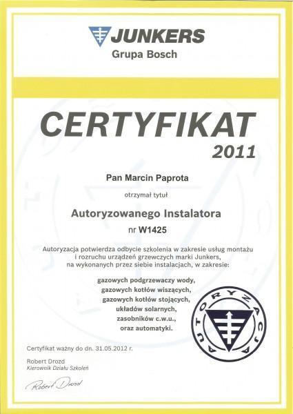 certyfikat-2011-Macin-Paprota